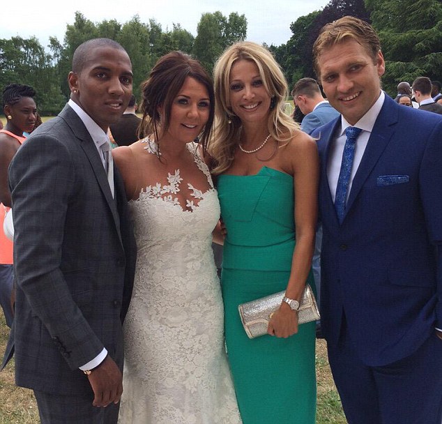 Nicky Pike and Ashley Young at their marriage ceremony. (Picture was taken from dailymail.co.uk) 