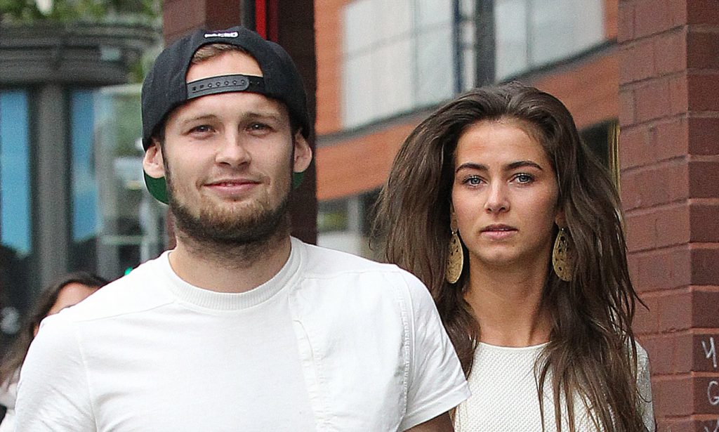 Daley Blind and his wife Candy-Rae Fleur while walking around the Manchester city centre. (Credit: EAMONN  AND JAMES CLARKE)