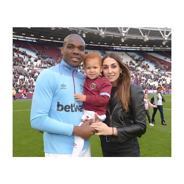 Angelo Ogbonna met with his wife in 2015. (Credit: Instagram)