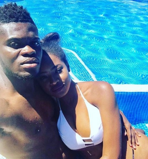 Thomas Partey met with his girlfriend in 2019. (Picture was taken from ghanaweb.com)