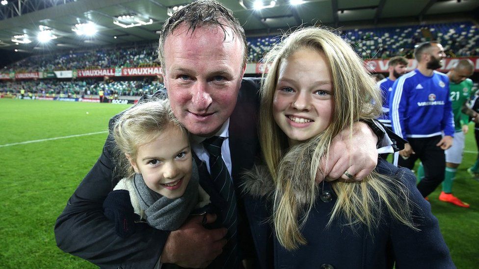 Michael O'Neill with his kids Erin and Olivia 
