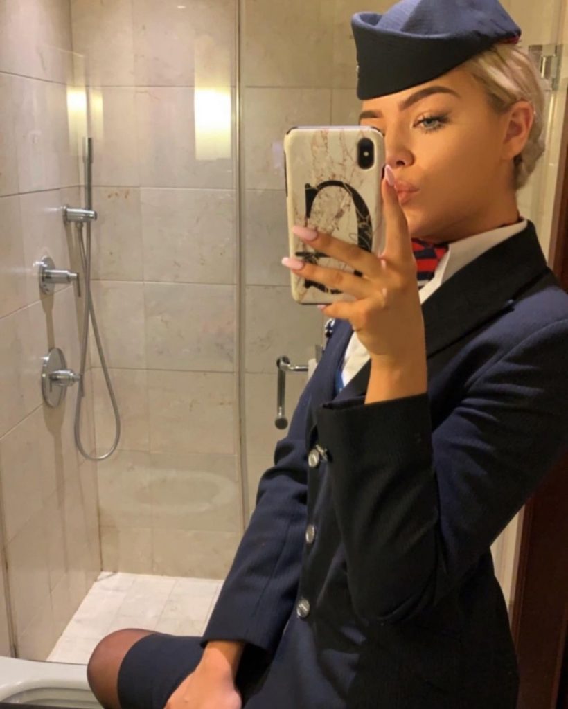 Georgina Irwin is a flight attendant. (Credit: Instagram) 