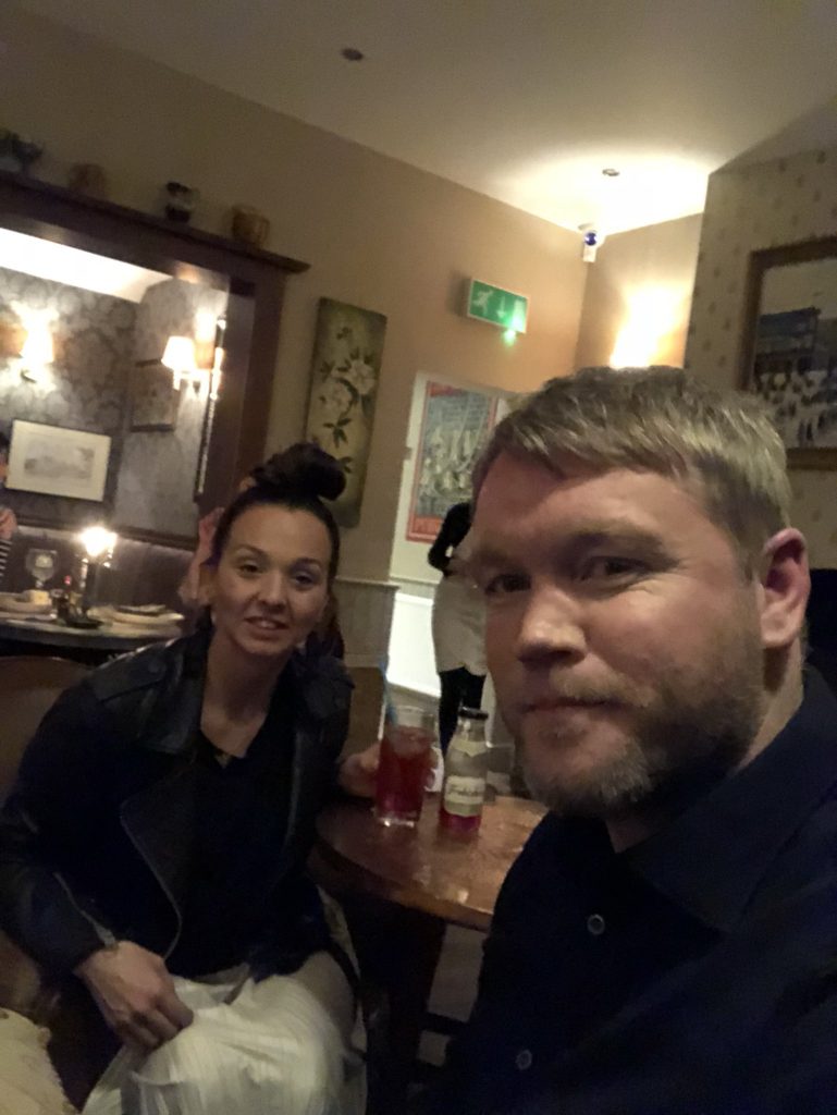 Kelly McCann with her husband, the current manager of Peterborough United Grant McCann 