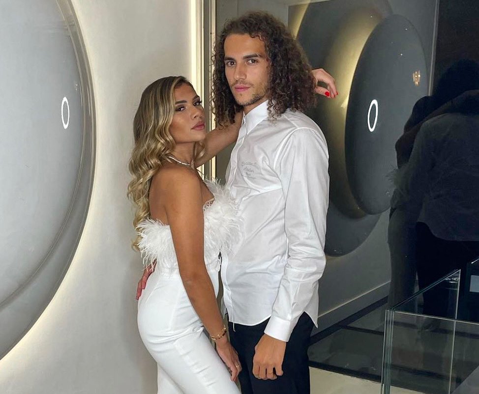 Matteo Guendouzi met with his wife in early 2019. (Credit: Twitter) 