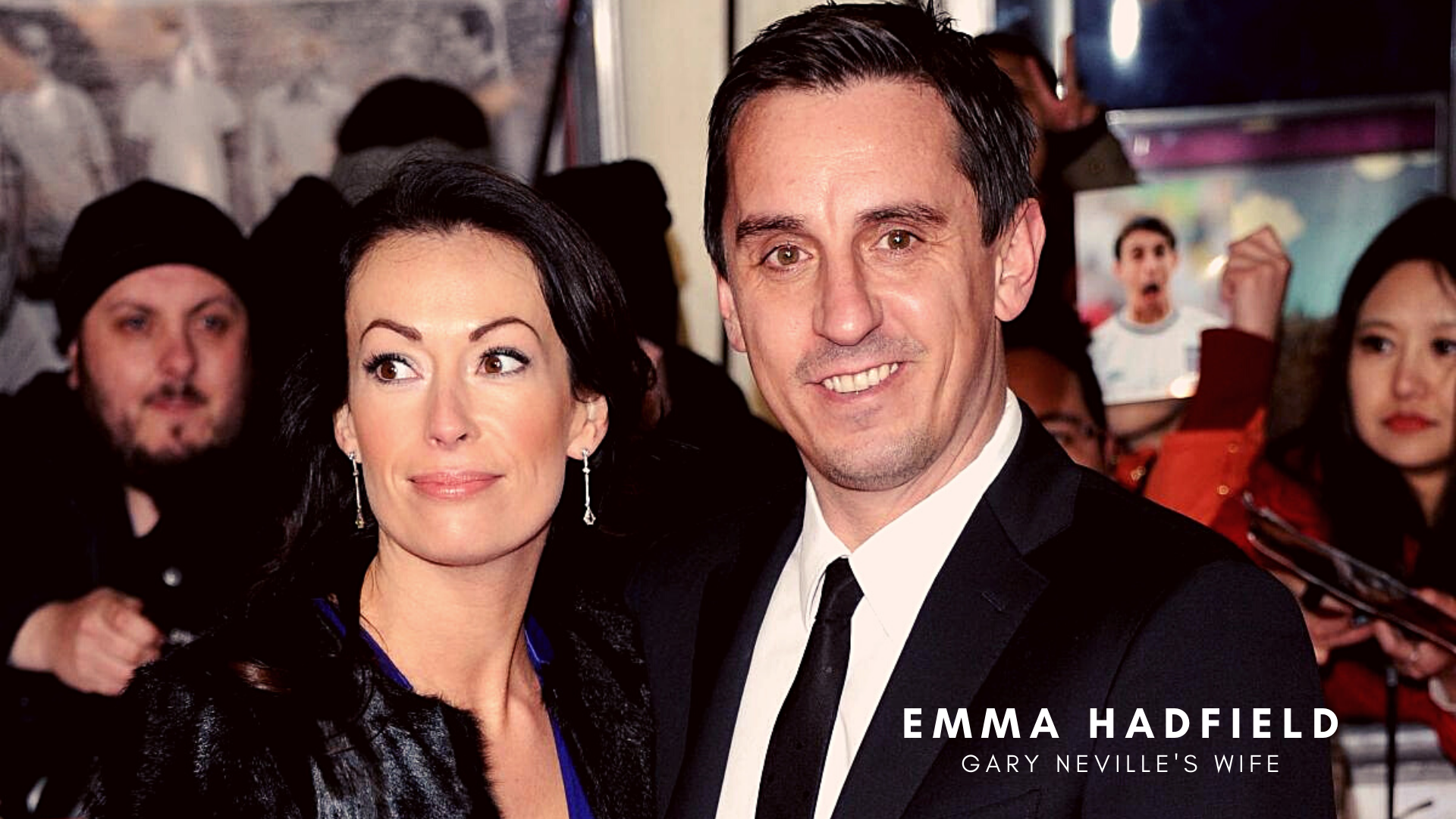Gary Neville with his wife Emma Hadfield. (Credit: Getty)