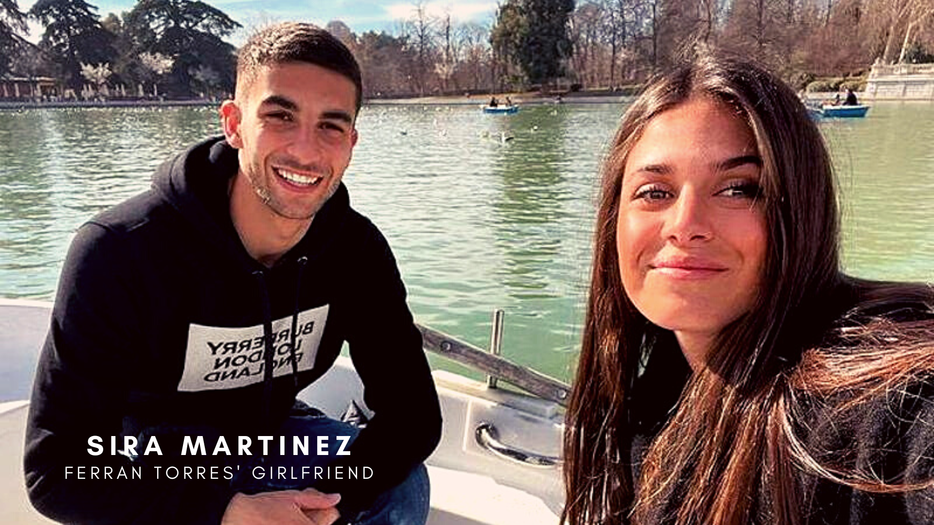 Ferran Torres with his girlfriend Sira Martinez. (Credit: Instagram)