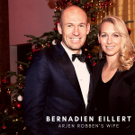 Arjen Robben with his wife Bernadien Eillert. (Photo by A. Grimm/FC Bayern via Getty Images)