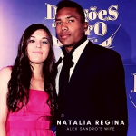 Alex Sandro with his wife Natalia Regina. (Picture was taken from Oh My Football)