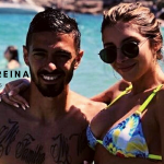 Manuel Lanzini with girlfriend Jennifer Reina. (Credit: Instagram)