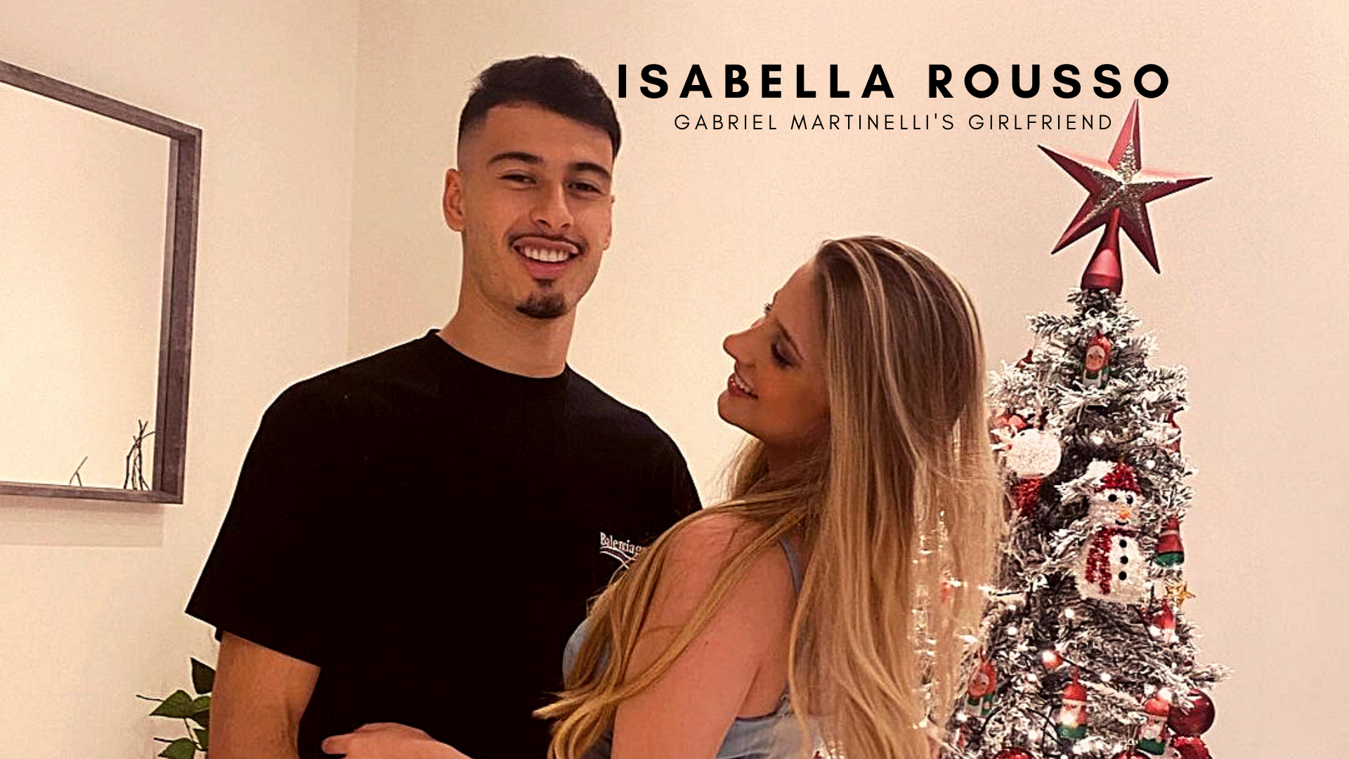 Gabriel Martinelli with girlfriend Isabella Rousso. (Credit: Instagram)