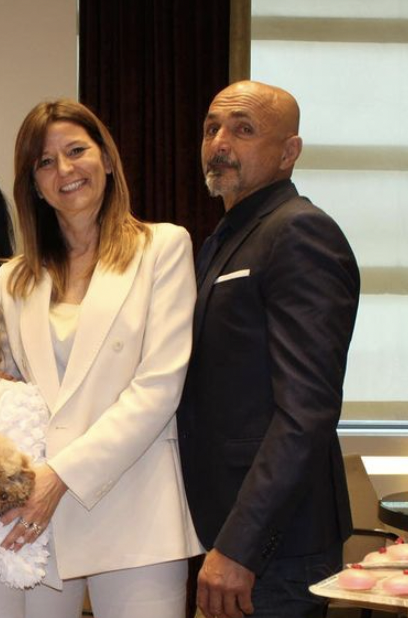 Luciano Spalletti with his wife Tamara Spalletti 