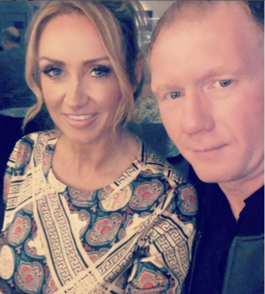 Claire with her husband Manchester United legend Paul Scholes