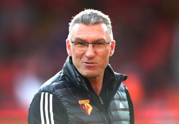 Nigel Pearson, Manager of Watford prior to the Premier League match between Liverpool FC and Watford FC at Anfield on December 14, 2019 in Liverpool, United Kingdom.