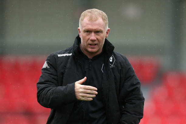 Paul Scholes, interim manager and co-owner of Salford City 