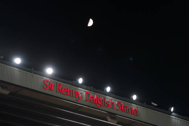 Detailed view of the moon above the Sir Kenny Dalglish Stand prior to kick off