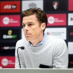 Scott Parker, Manager of AFC Bournemouth talks to the media during the Sky Bet Championship match between AFC Bournemouth and Derby County at Vitality Stadium on March 12, 2022 in Bournemouth, England.