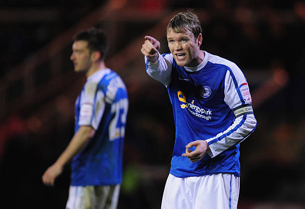  Grant McCann of Peterborough United gives instructions during the npower Championship match between Peterborough United and Reading 