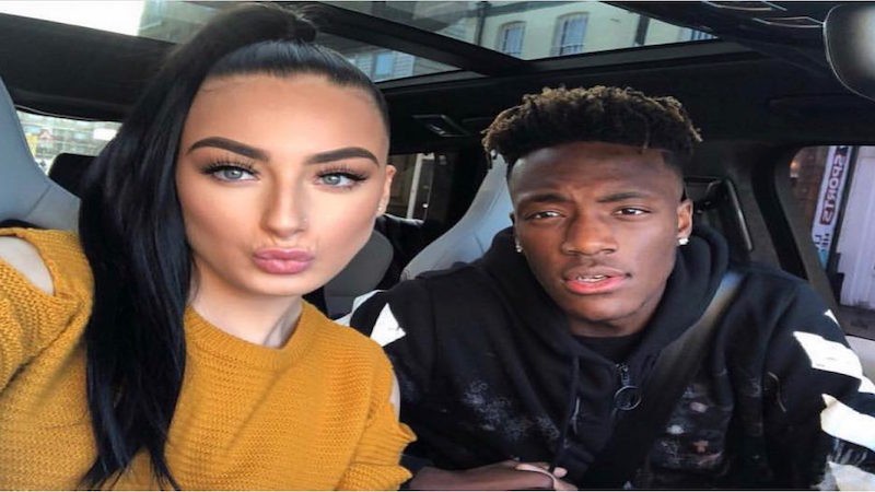 Tammy Abraham started dating his girlfriend, Leah in 2015. (Credit: Instagram)  