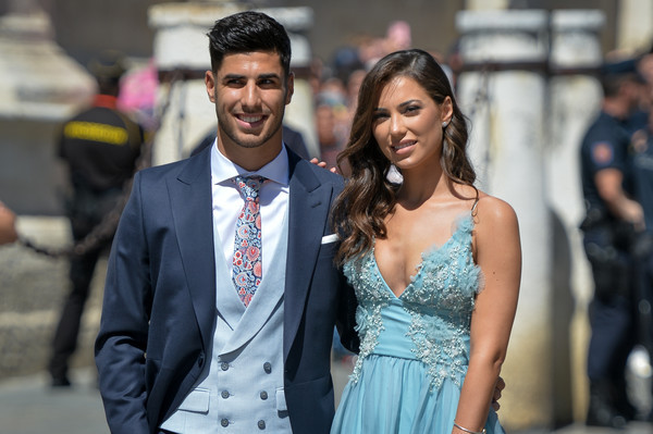 Marco Asensio (L) and girlfriend Sandra Garal (R).