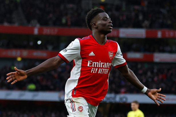 Bukayo Saka has a net worth of €2 Million (£1.8 Million). (Credit: Getty Images)