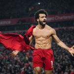 Mohamed Salah of Liverpool celebrates his goal