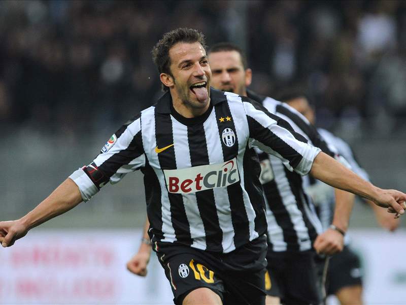 Alessandro Del Piero celebrating his goal. (Credit: goal.com)