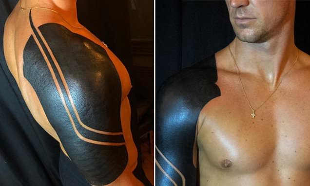 Joe Hart's armour tattoo. (Credit: Instagram)