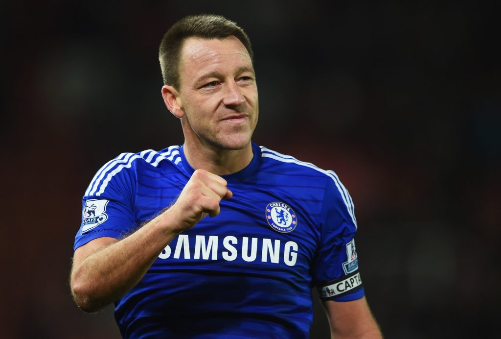  John Terry of Chelsea celebrates after scoring a goal.  (Photo by Michael Regan/Getty Images)