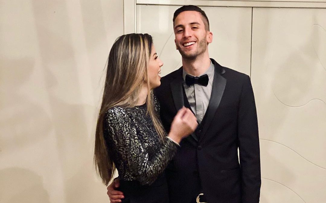 Rodrigo Bentancur and his girlfriend, Melany, are childhood sweethearts. (Credit: Instagram)