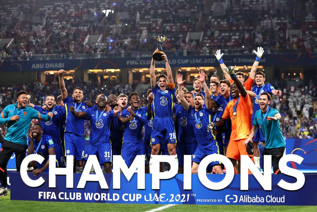 Chelsea celebrating their Club World Cup win. (Credit: UEFA)