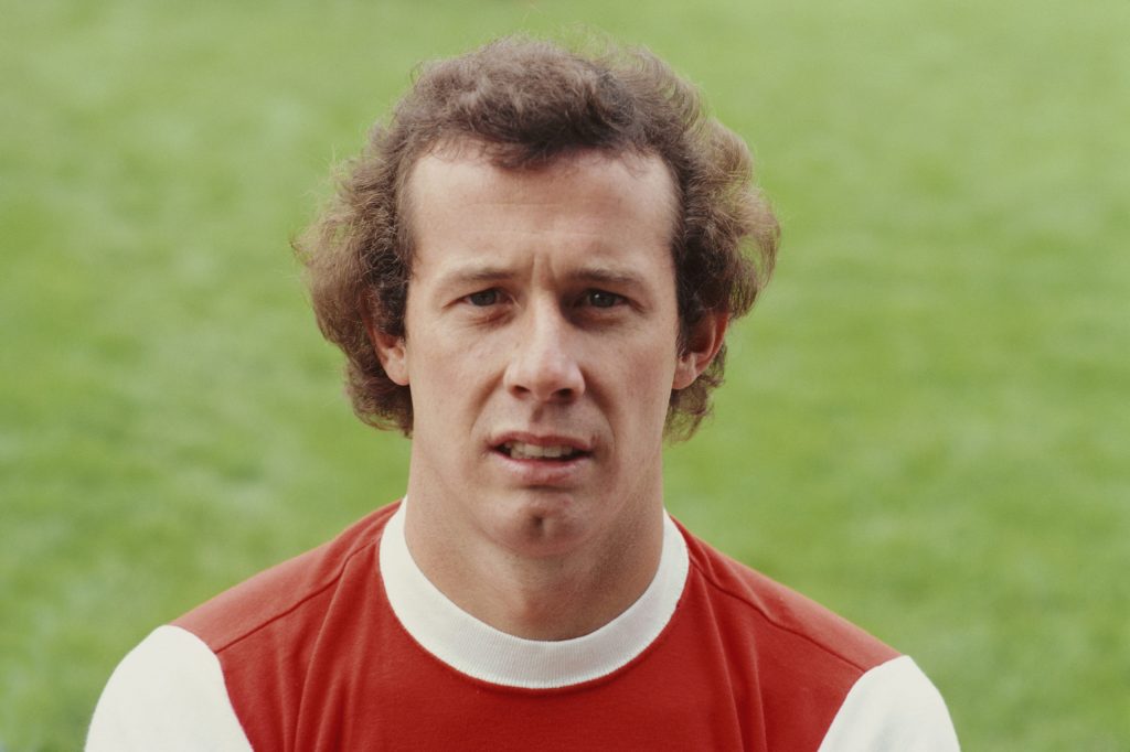 Arsenal player Liam Brady pictured ahead of the 1980/81 season at Highbury.  (Photo by Allsport/Getty Images)