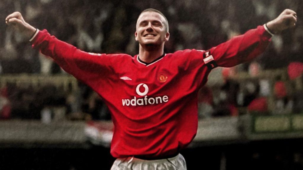David Beckham had incredible accuracy in crosses and free-kicks. (Credit: Manchester United)