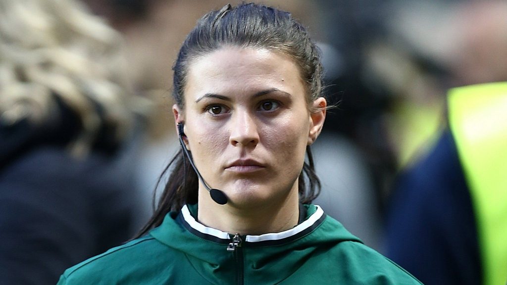 Lucy Oliver is an English referee. (Credit: BBC)