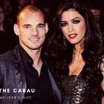 Wesley Sneijder with his wife Yolanthe Cabau. (Picture was taken from world-today-news.com)