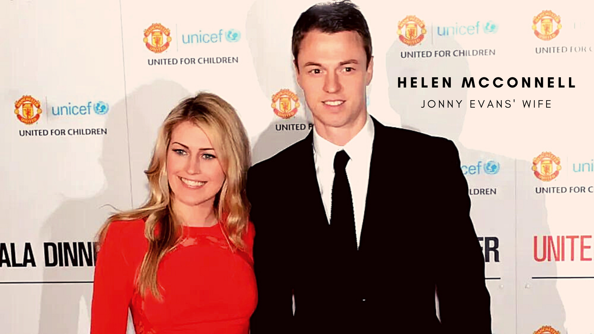 Jonny Evans with his wife Helen McConnell. (Picture was taken from OhMyFootball website)