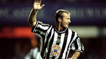 Alan Shearer during his days at Newcastle United.
