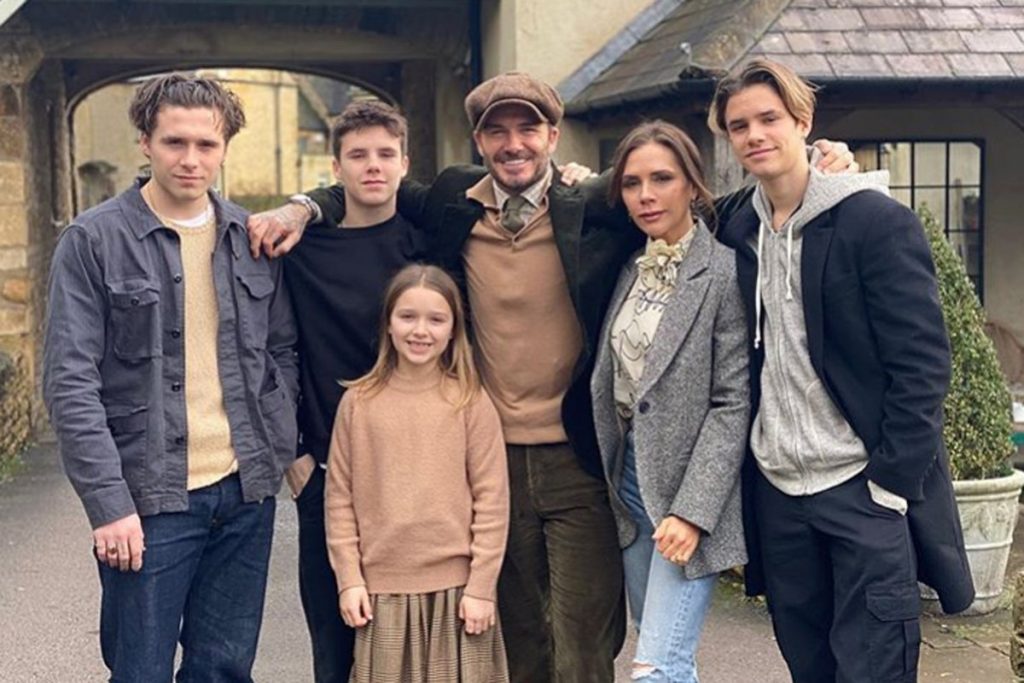 Brooklyn Beckham with his family. (Credit: Instagram)