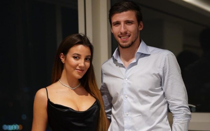 Ruben Dias met his ex girlfriend in 2018. (Credit: Instagram)