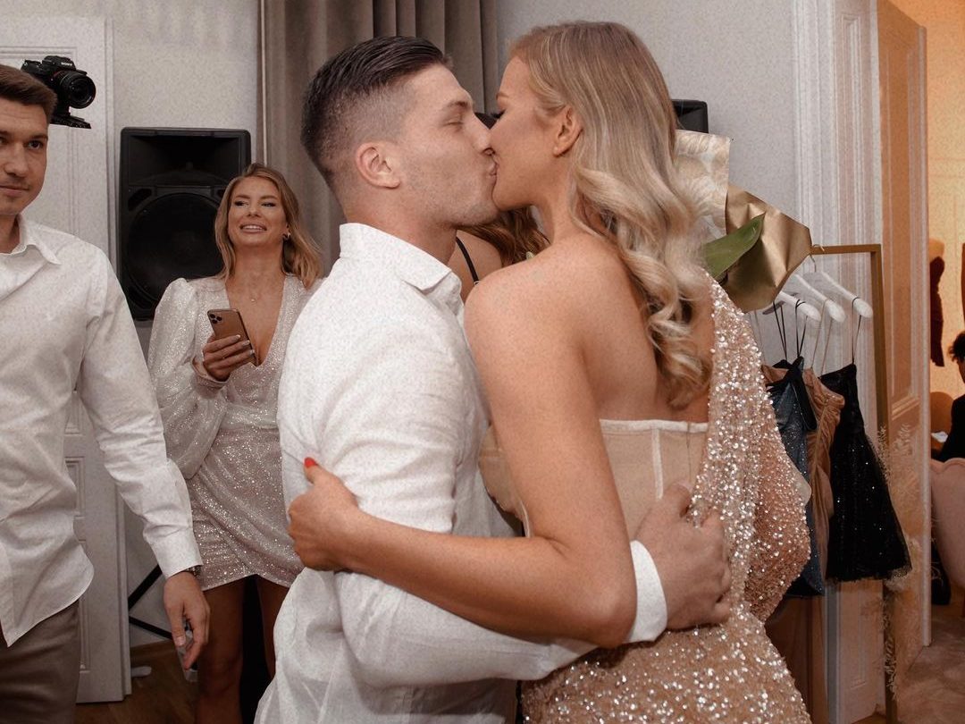 Luka Jovic met his girlfriend in 2019. (Credit: Instagram)