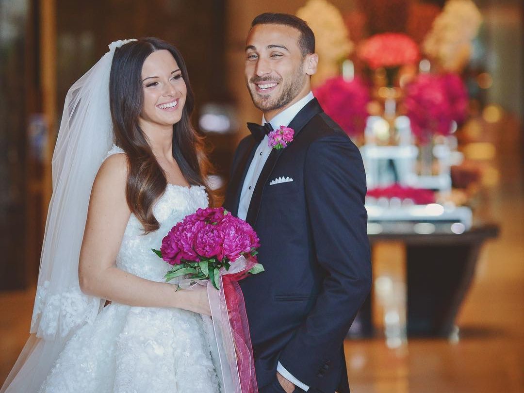 Cenk Tosun and his wife at their wedding ceremony. (Credit: Instagram)