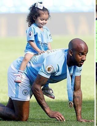 Fabian Delph with his daughter. (Credit: FABwags.com)