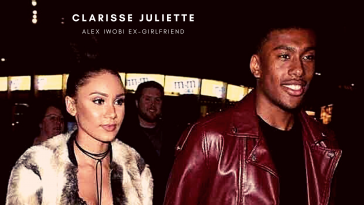 Alex Iwobi with his Ex-girlfriend Clarisse Juliette. (Credit: playerswiki.com)