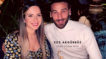 Cenk Tosun with his wife Ece Akgürbüz. (Credit: Instagram)