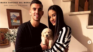 Dani Ceballos with his girlfriend Maria Sanchez del Moral. (Credit: Instagram)