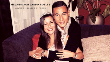Anwar El Ghazi with his girlfriend Melanie Gallardo Robles. (Credit: Source: Spelersvrouw.nl)
