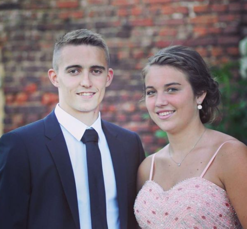 Timothy Castagne and his girlfriend Camille Mélon. (Credit: Instagram) 