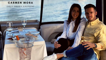 Pablo Sarabia with his girlfriend Carmen Mora. (Credit: Instagram)