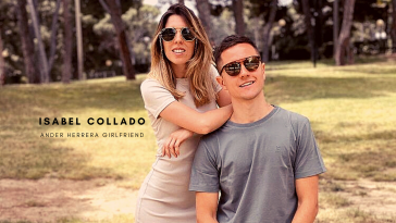 Ander Herrera with his girlfriend Isabel Collado. (Credit: Instagram)