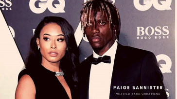 Wilfried Zaha with his girlfriend Paige Bannister. (Credit: Instagram)