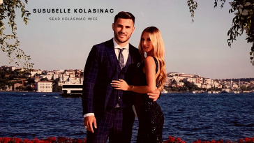 Sead Kolasinac with his wife Susubelle Kolasinac. (Credit: Instagram)